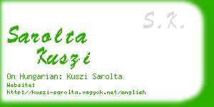 sarolta kuszi business card